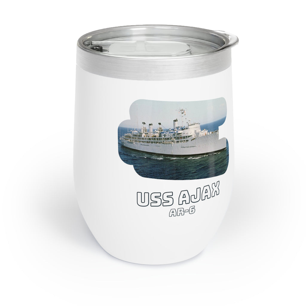 USS Ajax AR-6 United States Ship POD Chill Wine Tumbler