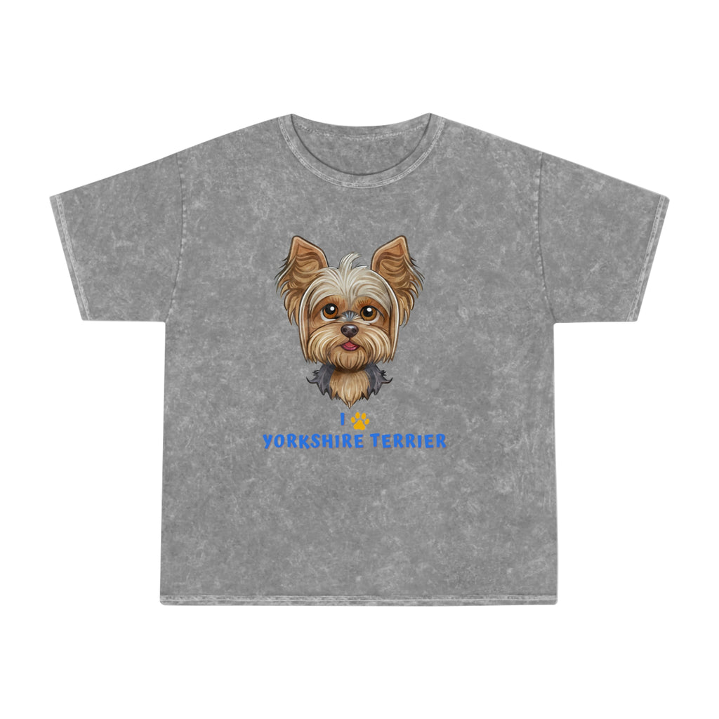 I love my Yorkshire Terrier Dog POD Unisex Mineral Wash T-Shirt