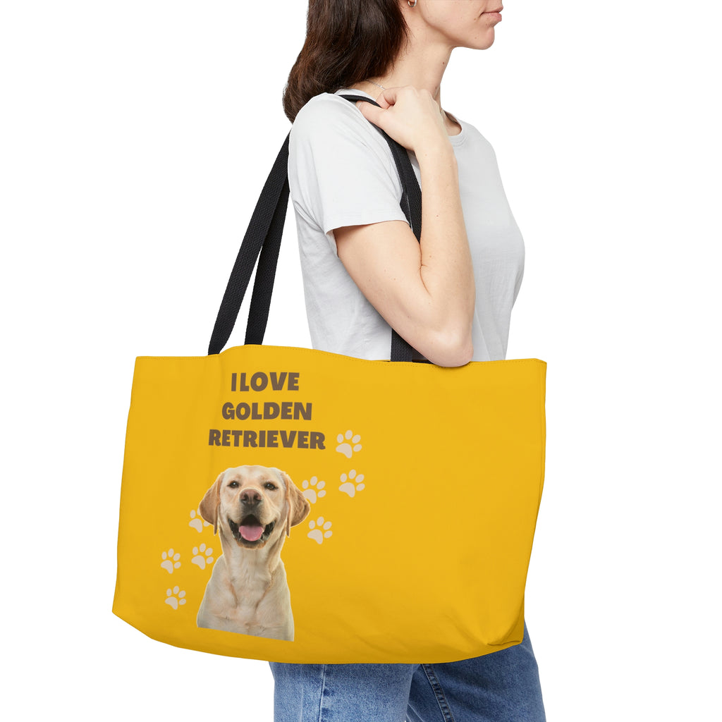 I love my Golden Retriever Dog POD Weekender Tote Bag