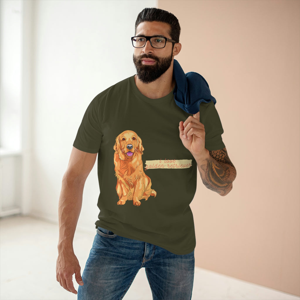 I love my Golden Retriever Dog POD Men's Staple Tee