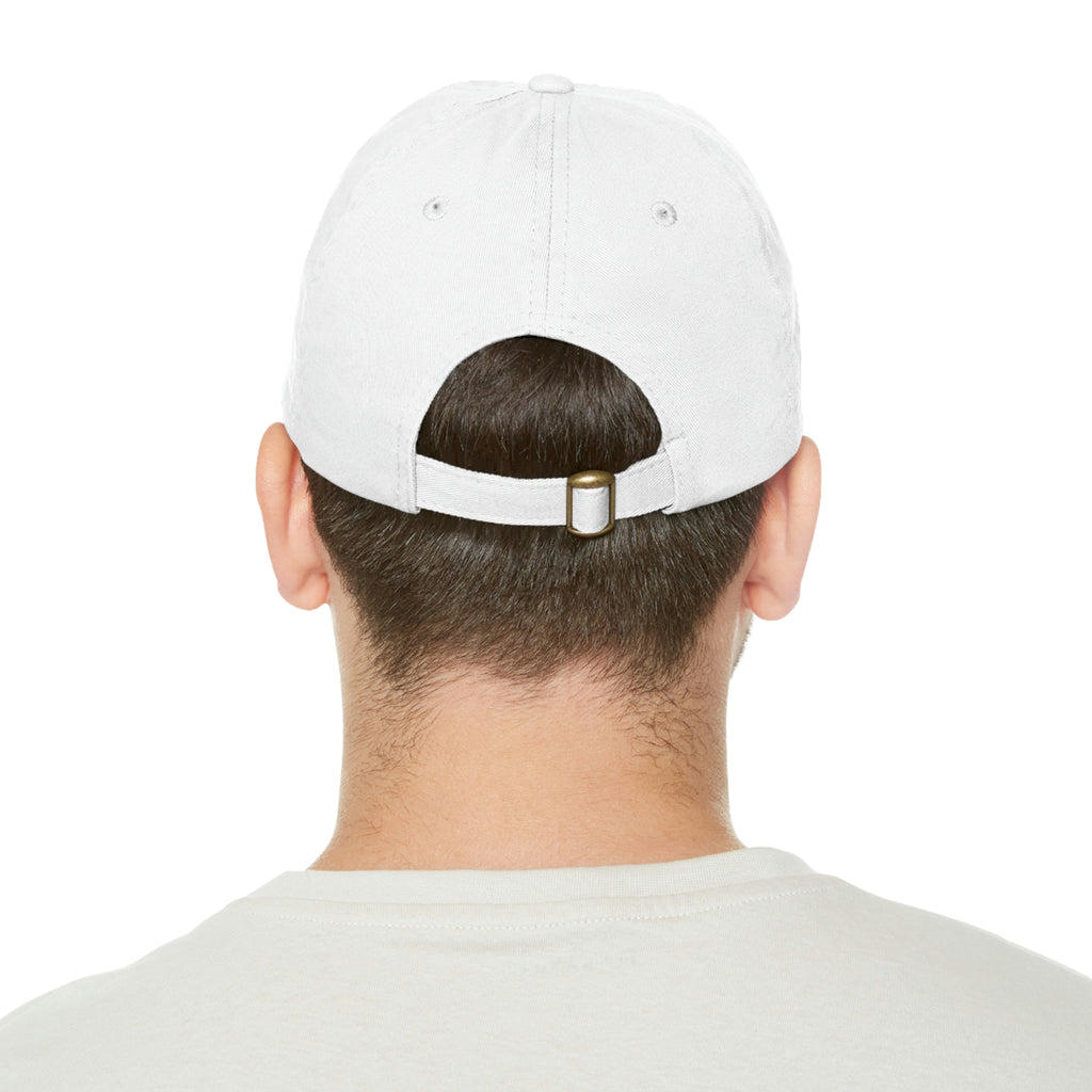 Happy Cat POD Dad Hat with Leather Patch (Rectangle)