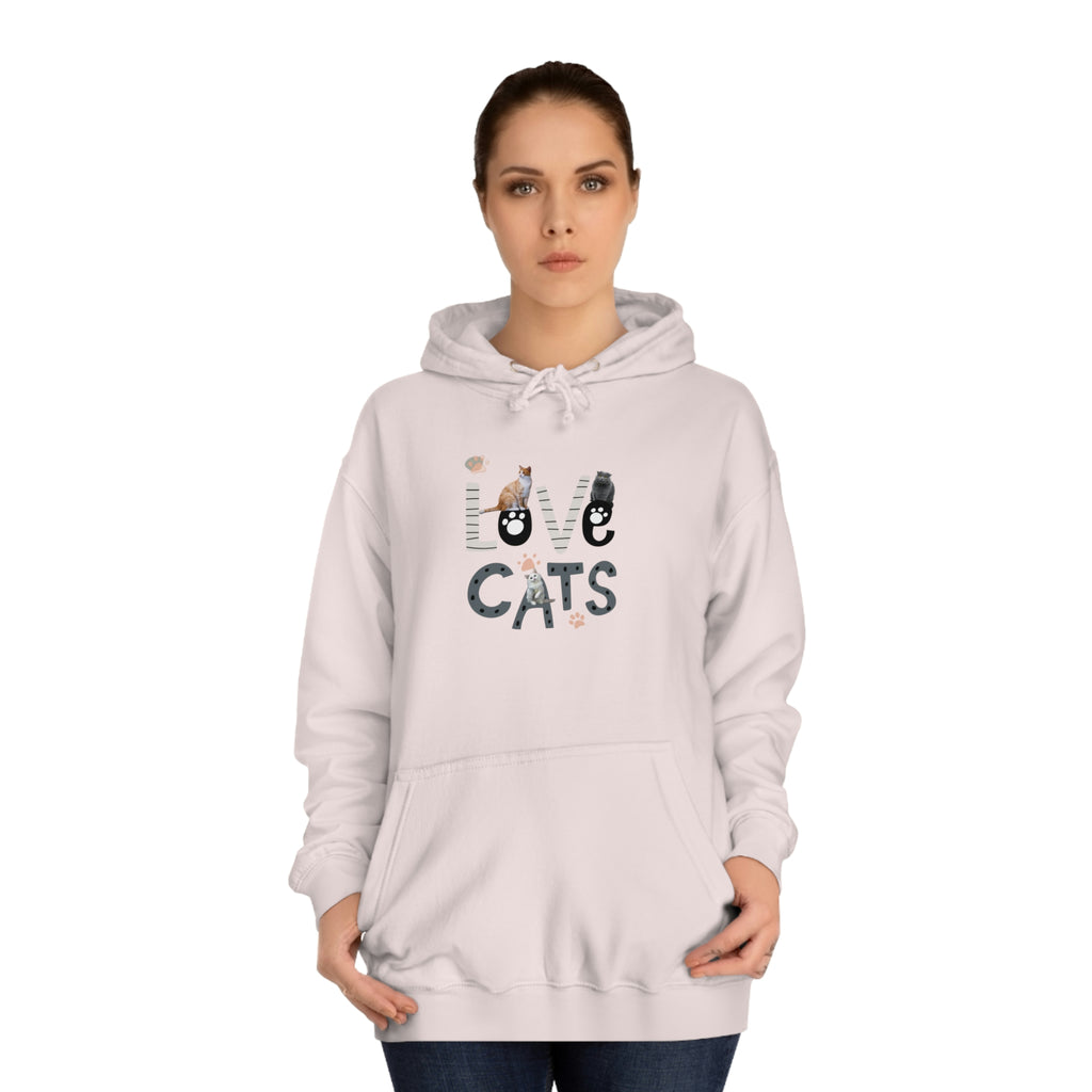 LOVE CATS POD Unisex College Hoodie