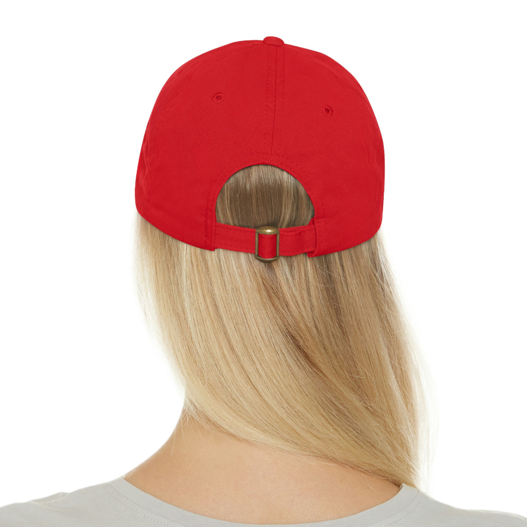 Happy Cat POD Dad Hat with Leather Patch (Rectangle)