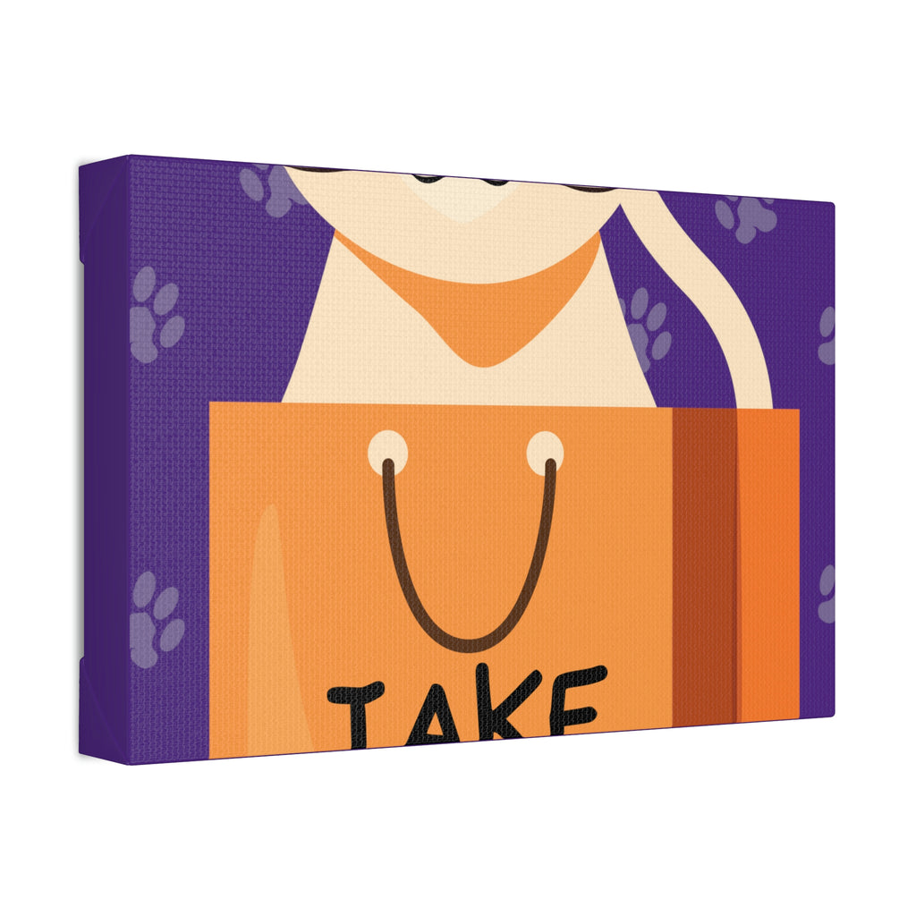 Take Me With You Cat POD Polyester Canvas
