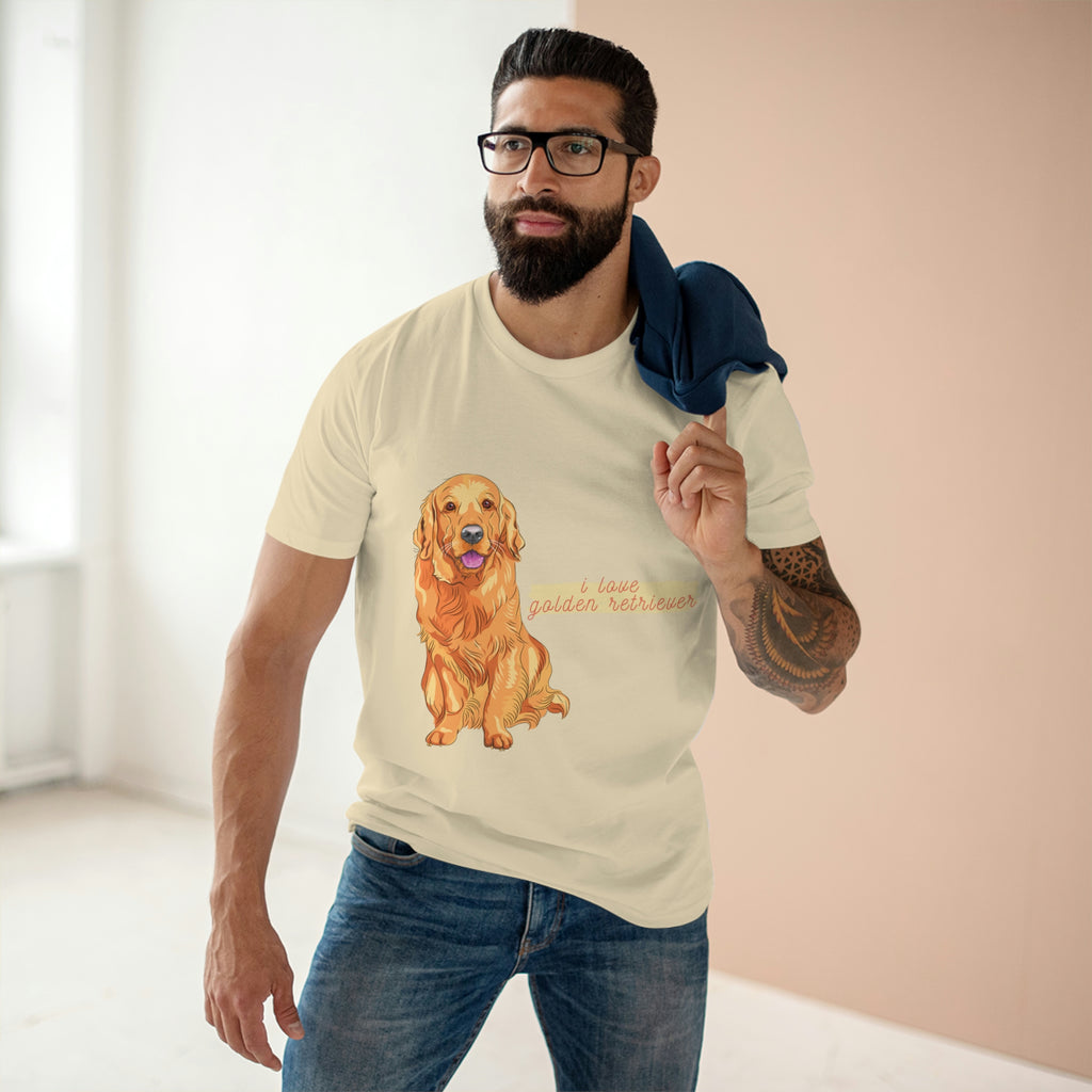 I love my Golden Retriever Dog POD Men's Staple Tee