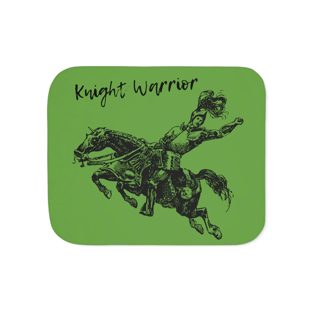 Knight Warrior Horse POD Sherpa Blanket, Two Colors