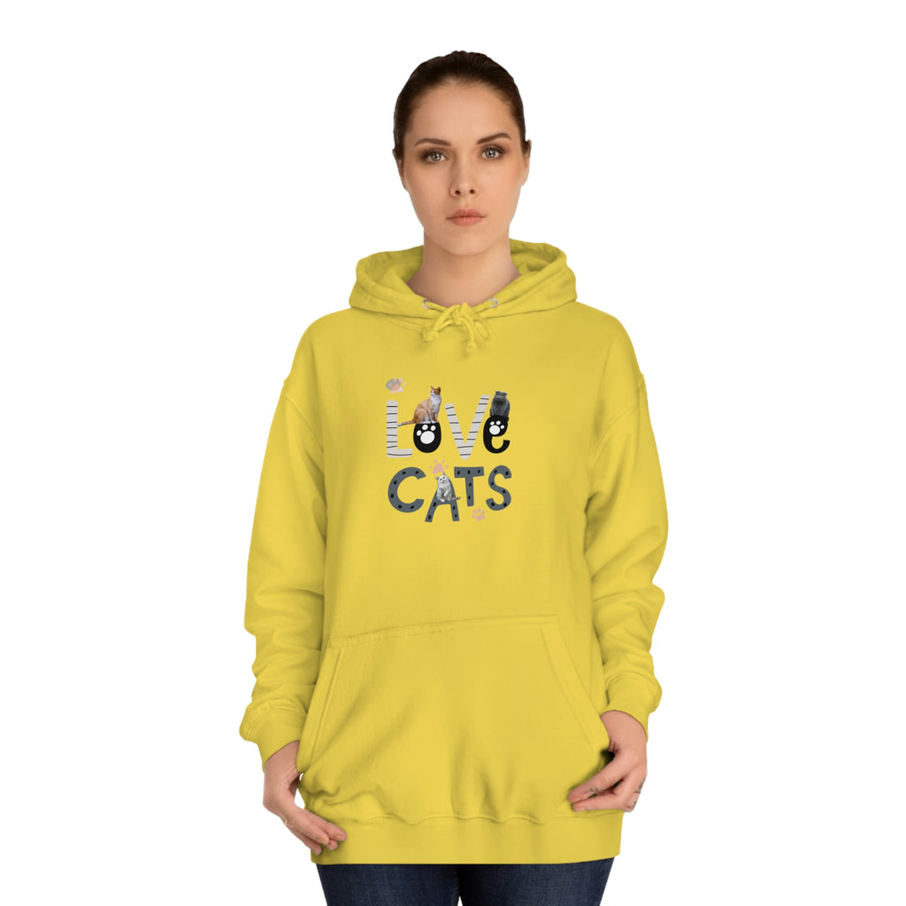 LOVE CATS POD Unisex College Hoodie