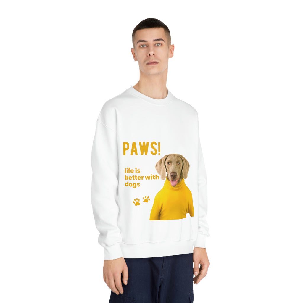Paws! Life is Better With Dogs POD Dog Unisex DryBlend® Crewneck Sweatshirt