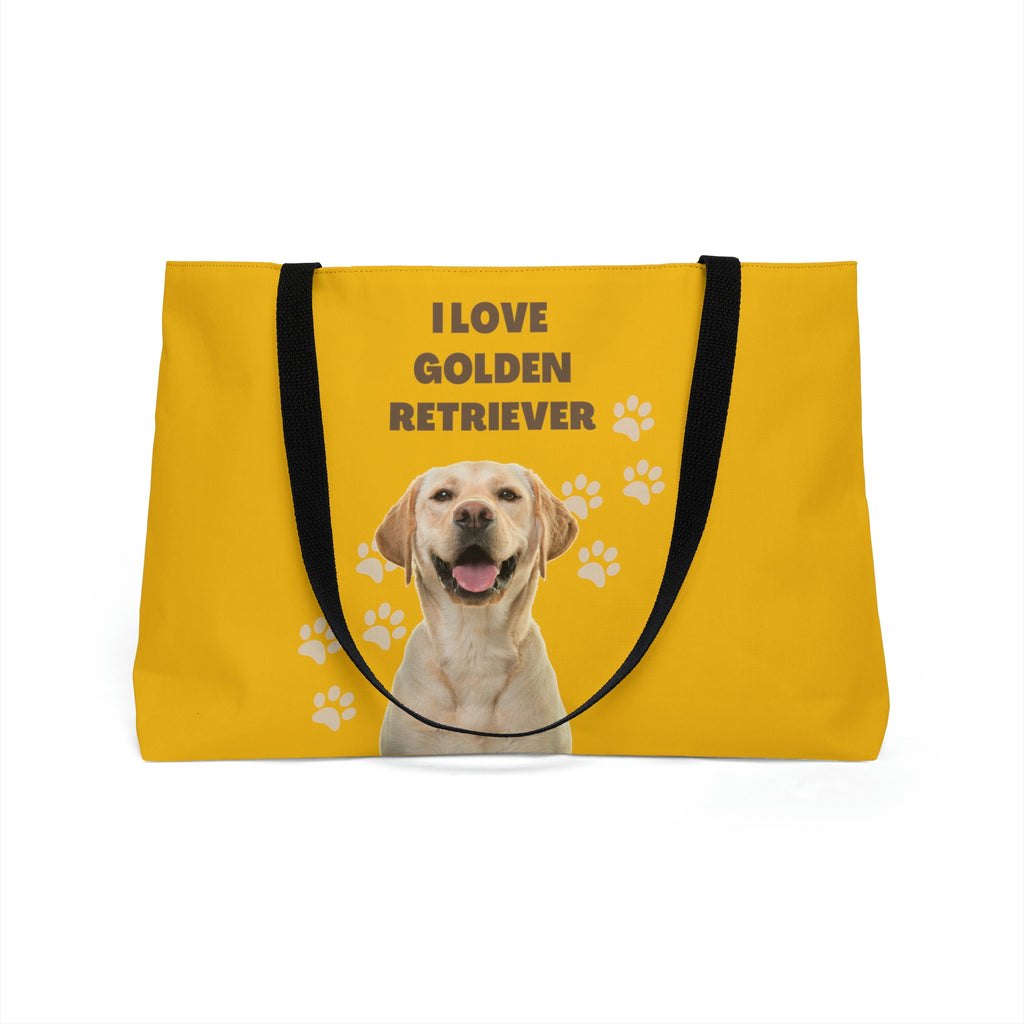 I love my Golden Retriever Dog POD Weekender Tote Bag