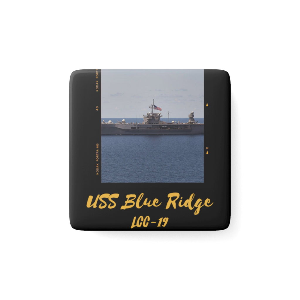 USS Blue Ridge LCC-19 United States Ship POD Porcelain Magnet, Square