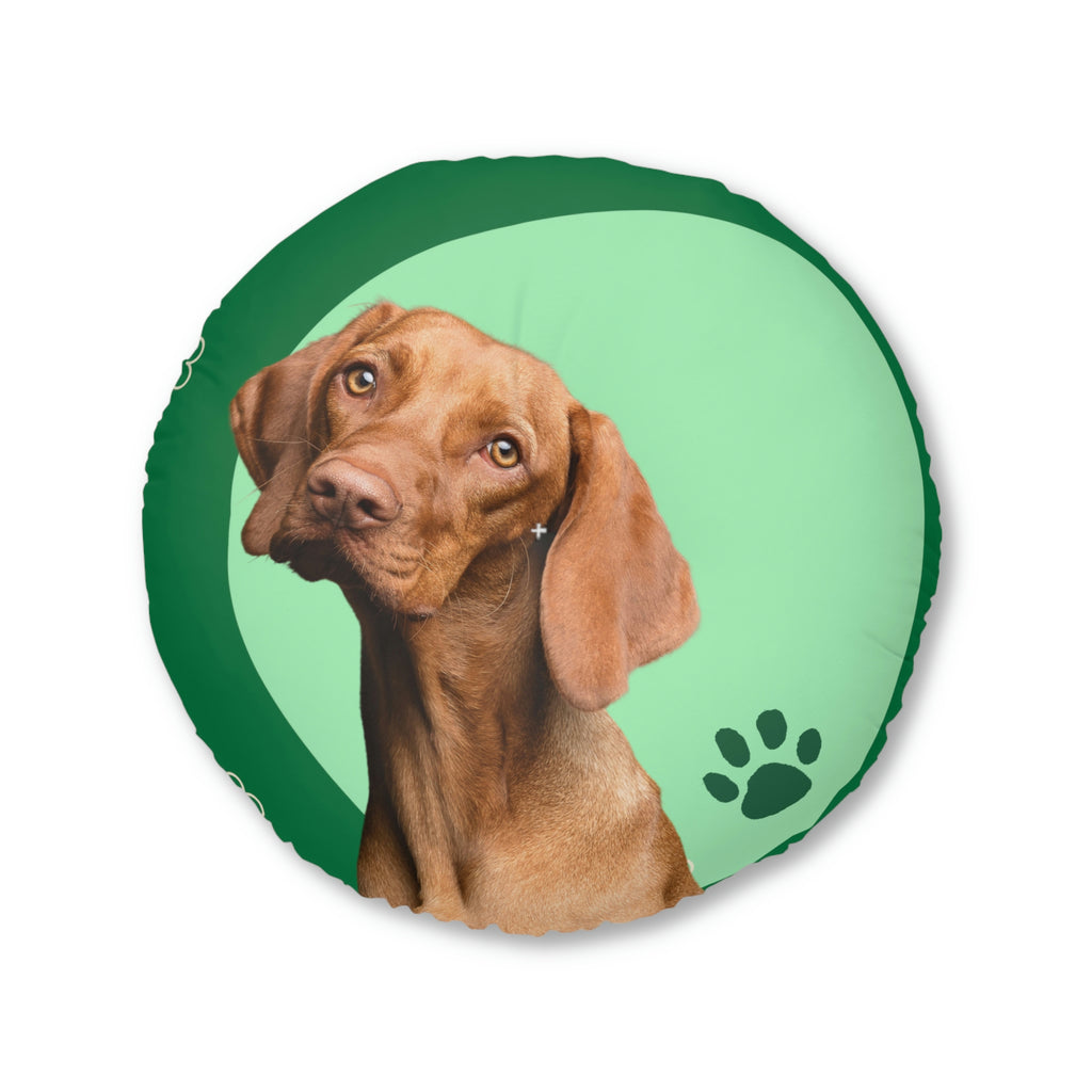 Vizsla Dog POD Tufted Floor Pillow, Round