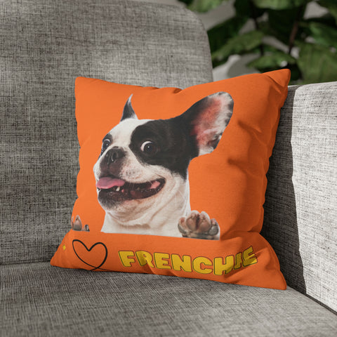 I love my French Bulldog Dog POD Spun Polyester Square Pillow Case