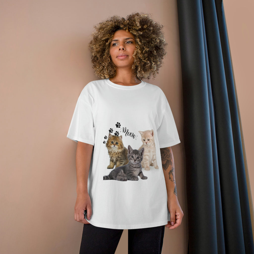 Three Persian Cats Meow POD Cat  Champion T-Shirt