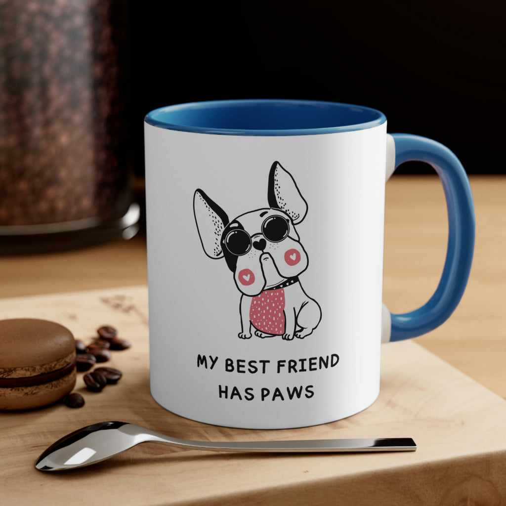 My Bestfriend Has Paws POD Accent Coffee Mug, 11oz