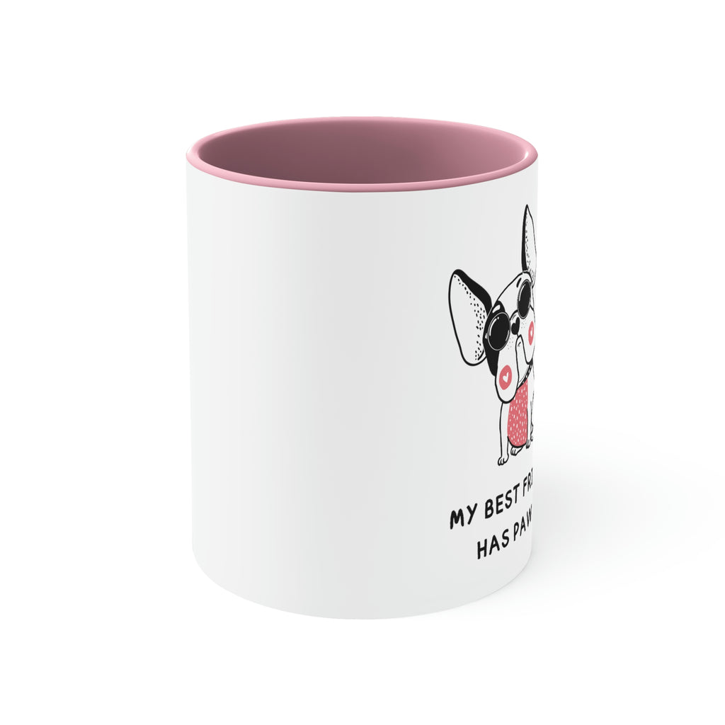 My Bestfriend Has Paws POD Accent Coffee Mug, 11oz