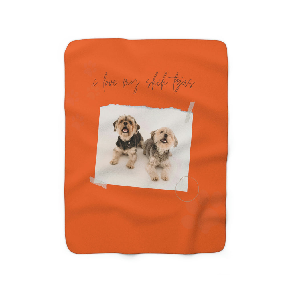 i love my shih tzus Dog POD Sherpa Fleece Blanket