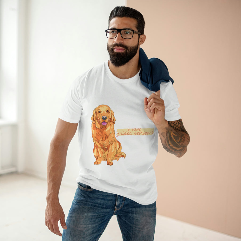 I love my Golden Retriever Dog POD Men's Staple Tee