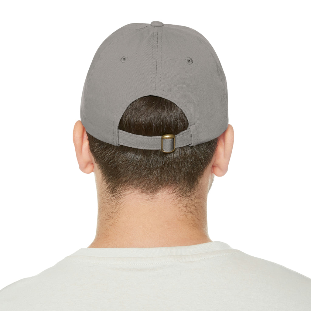 Happy Cat POD Dad Hat with Leather Patch (Rectangle)