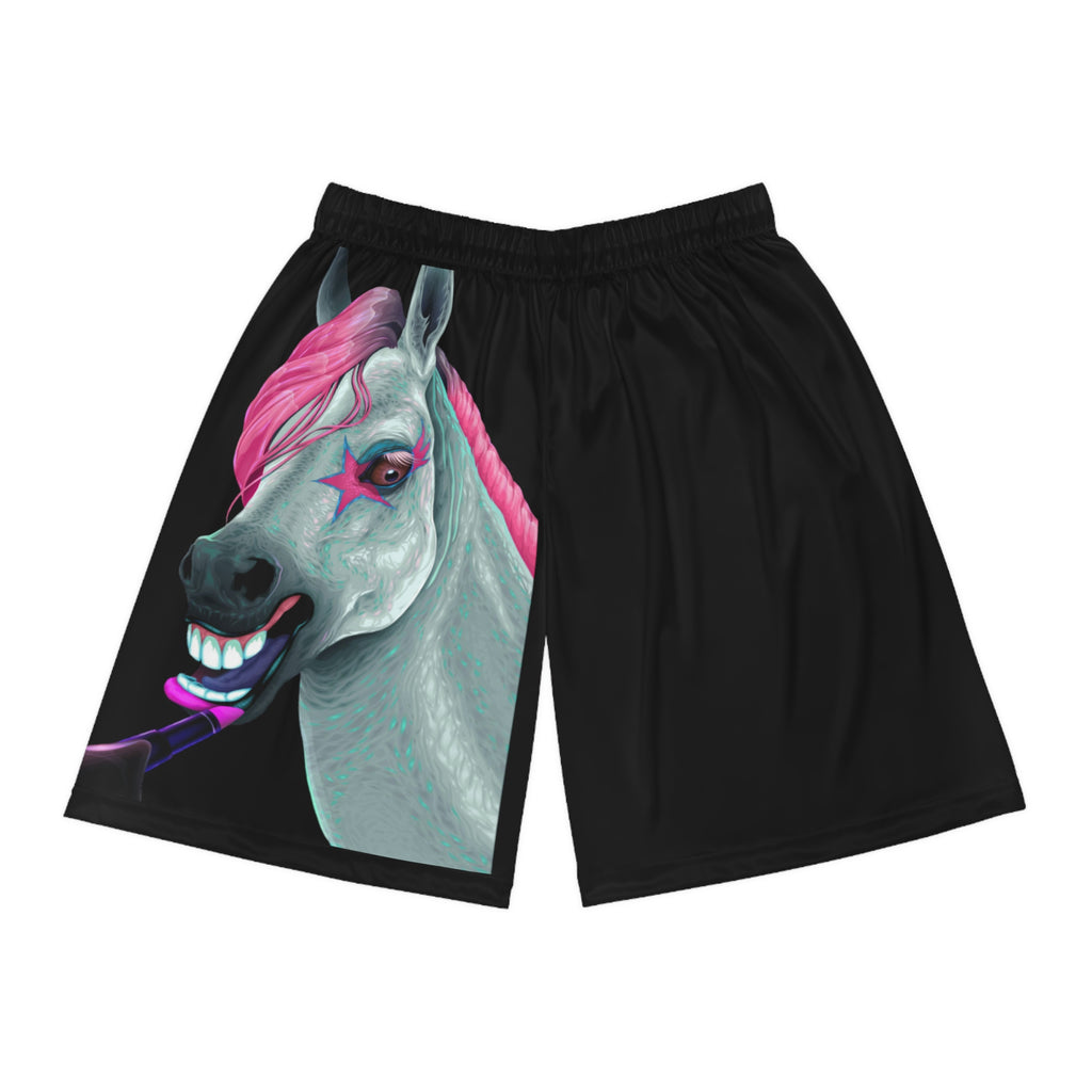 Makeup Horse POD Basketball Shorts (AOP)