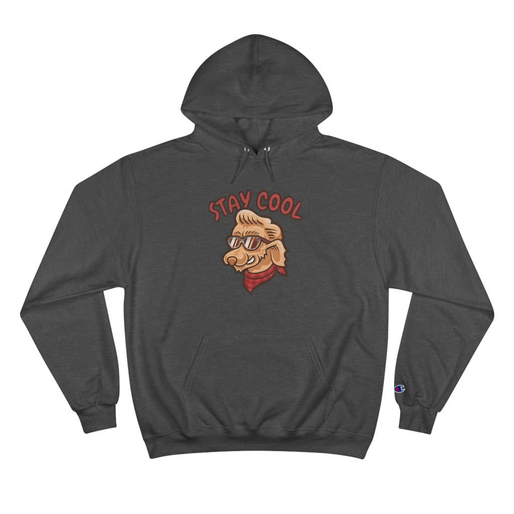 Stay Cool Dog POD Champion Hoodie