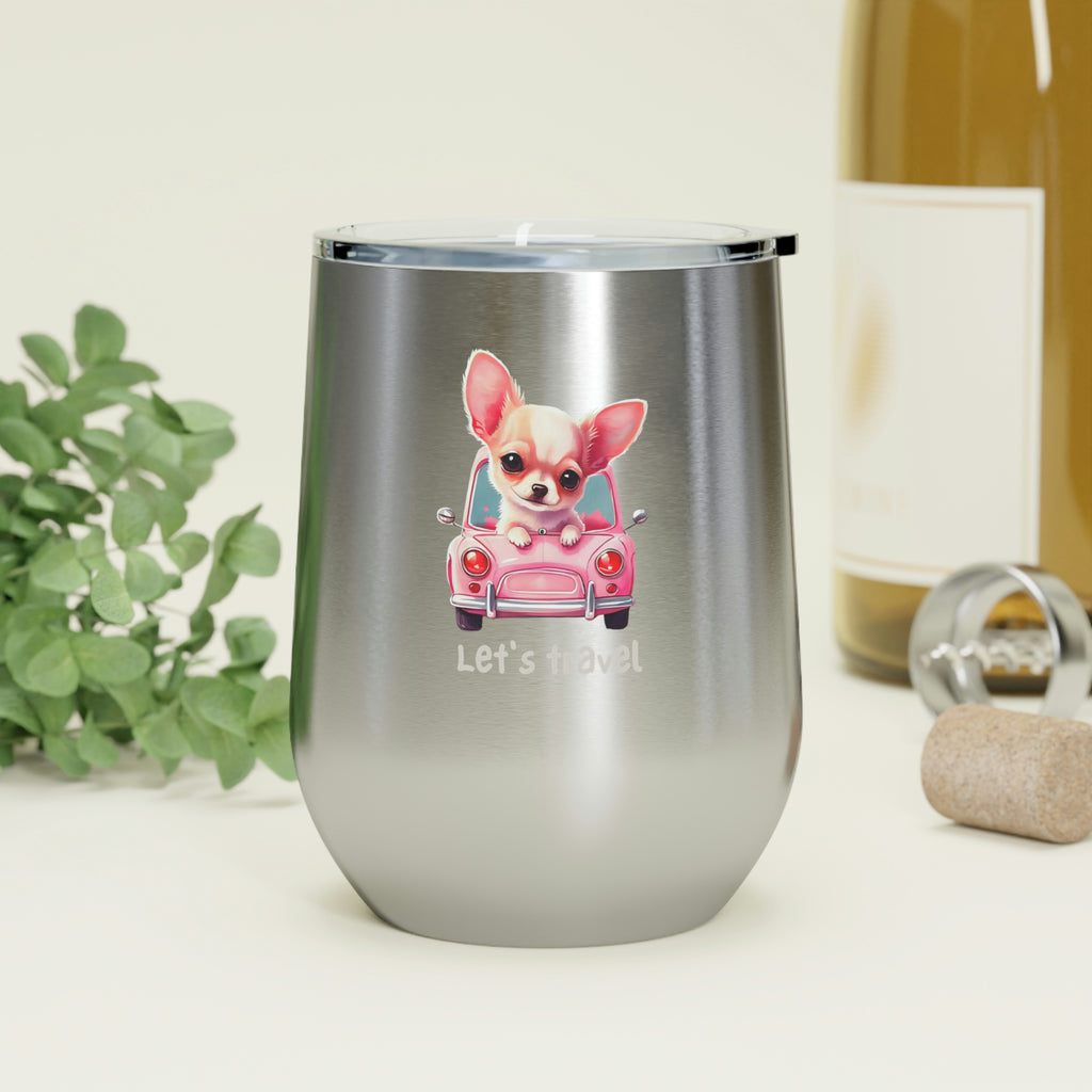 Let's Travel Dog POD 12oz Insulated Wine Tumbler