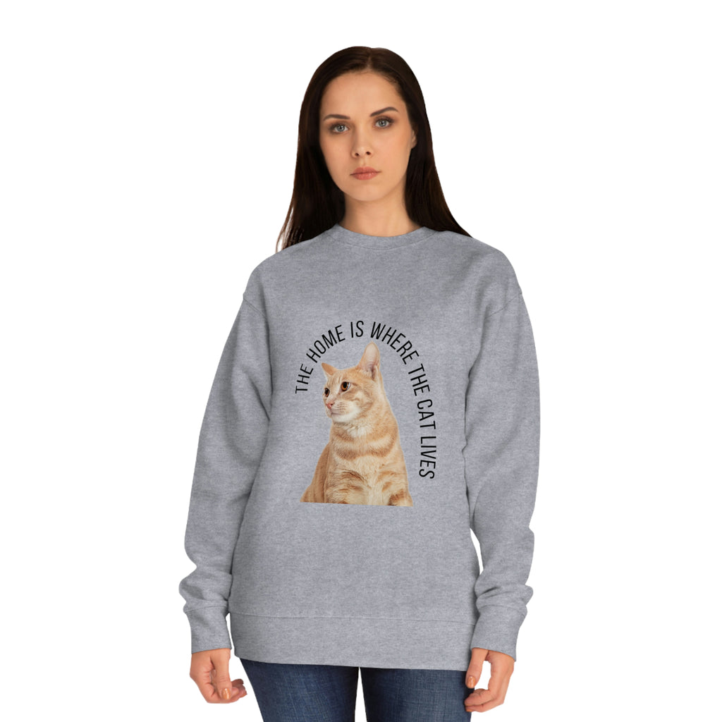 The Home Is Where The Cat Lives POD Unisex Crew Sweatshirt