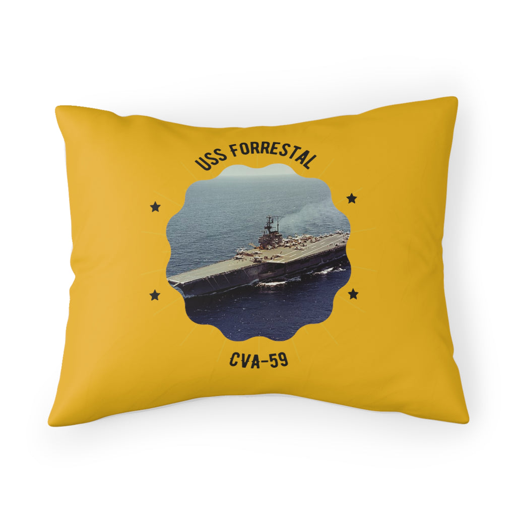 uss Forrestal CVA-59 United States Ships POD Pillow Sham