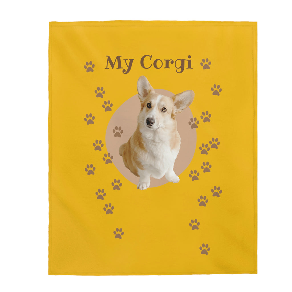 My Corgi Dog POD Velveteen Plush Blanket