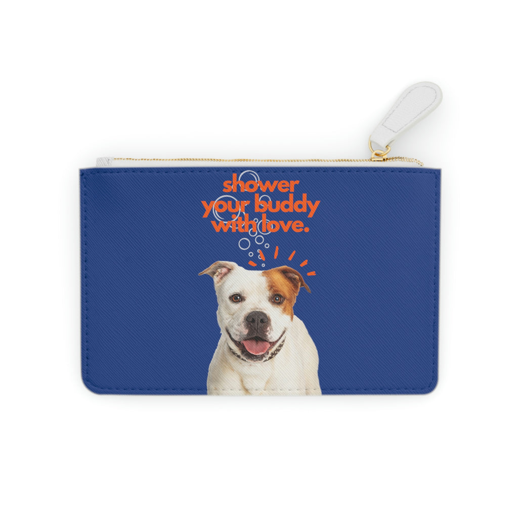 shower your buddy with love dog  Mini Clutch Bag