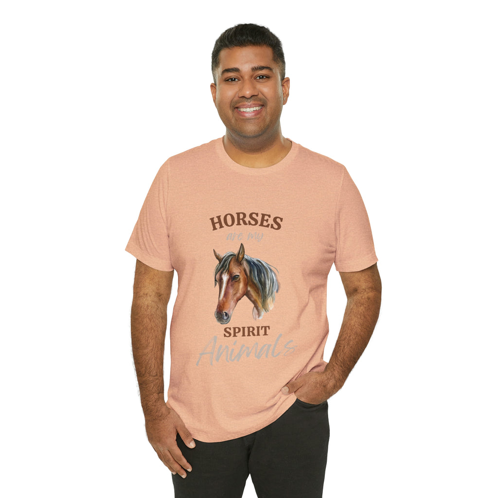 Horses are my Spirit Animals Horse POD Unisex Jersey Short Sleeve Tee