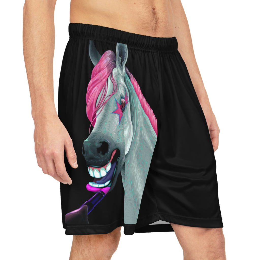 Makeup Horse POD Basketball Shorts (AOP)