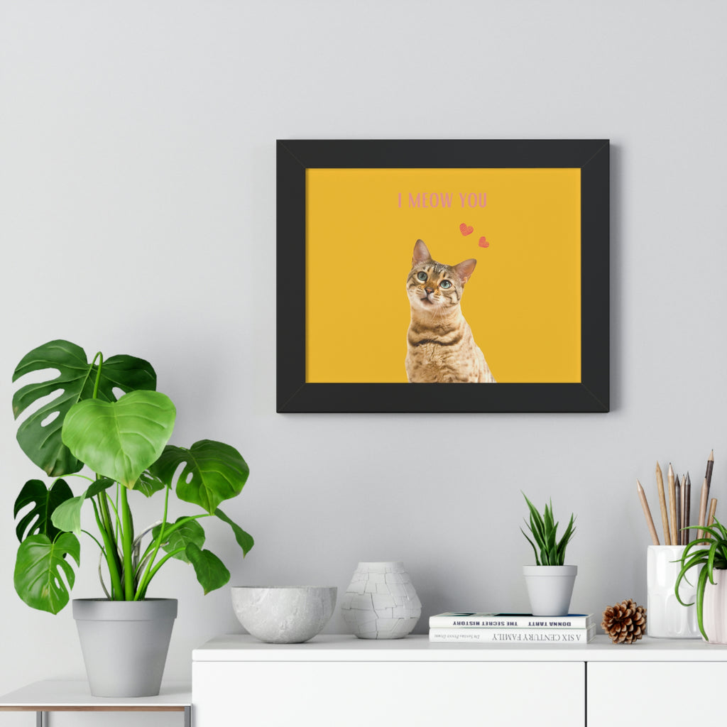 I Meow You Cat POD Framed Horizontal Poster