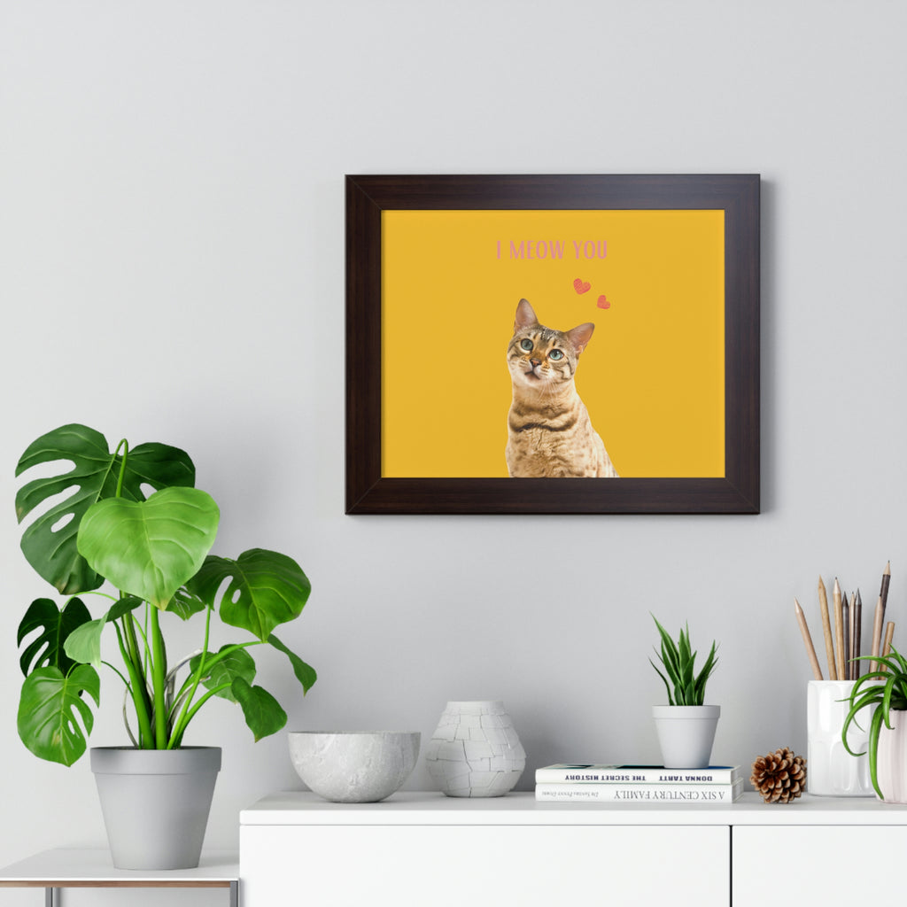 I Meow You Cat POD Framed Horizontal Poster