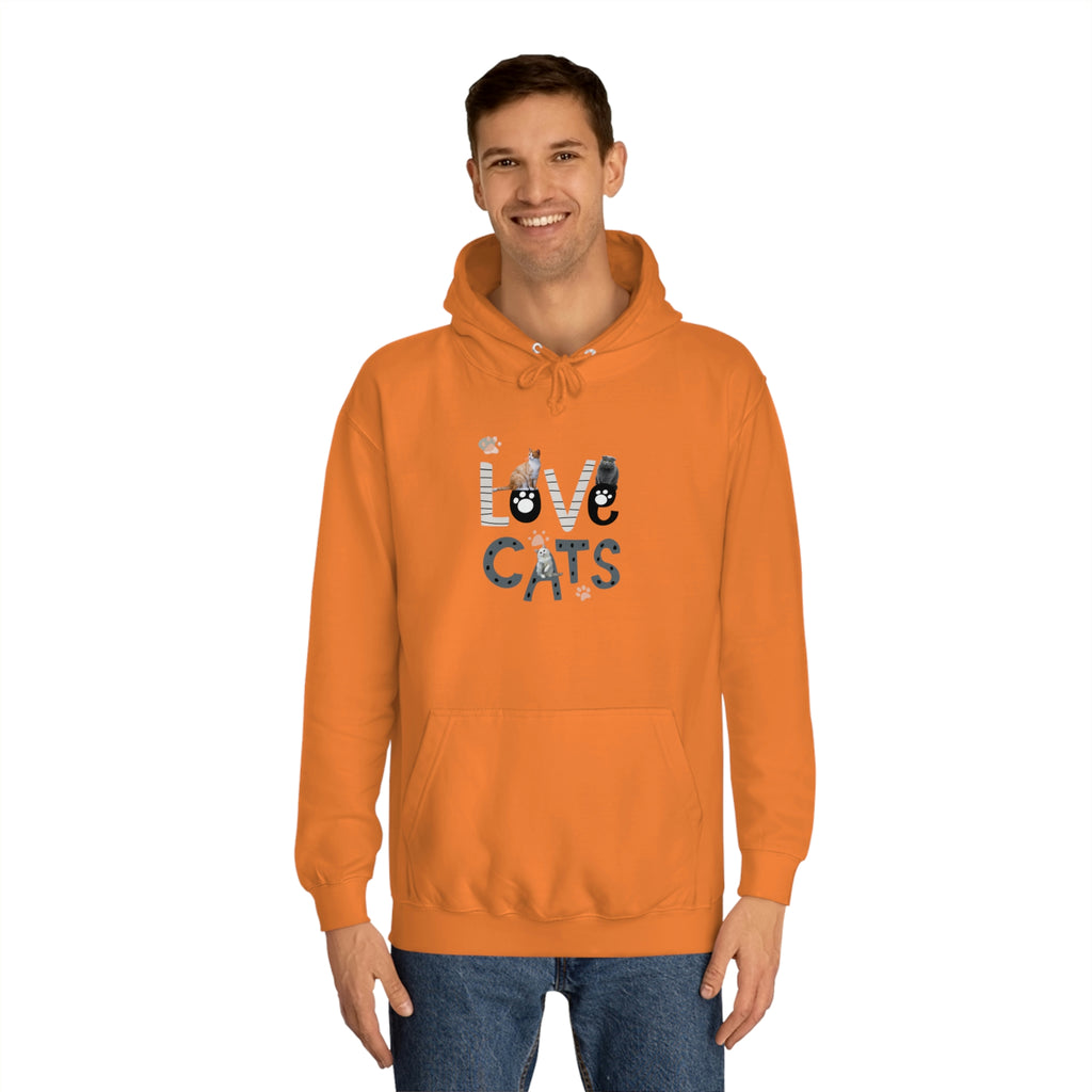 LOVE CATS POD Unisex College Hoodie