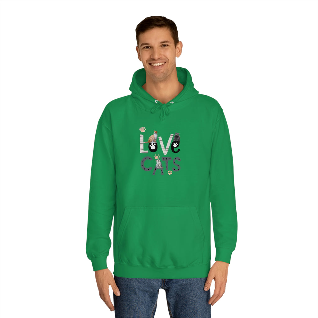 LOVE CATS POD Unisex College Hoodie