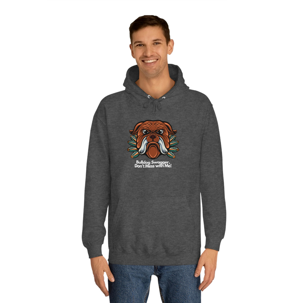 Bulldog Swagger Dog POD Unisex College Hoodie