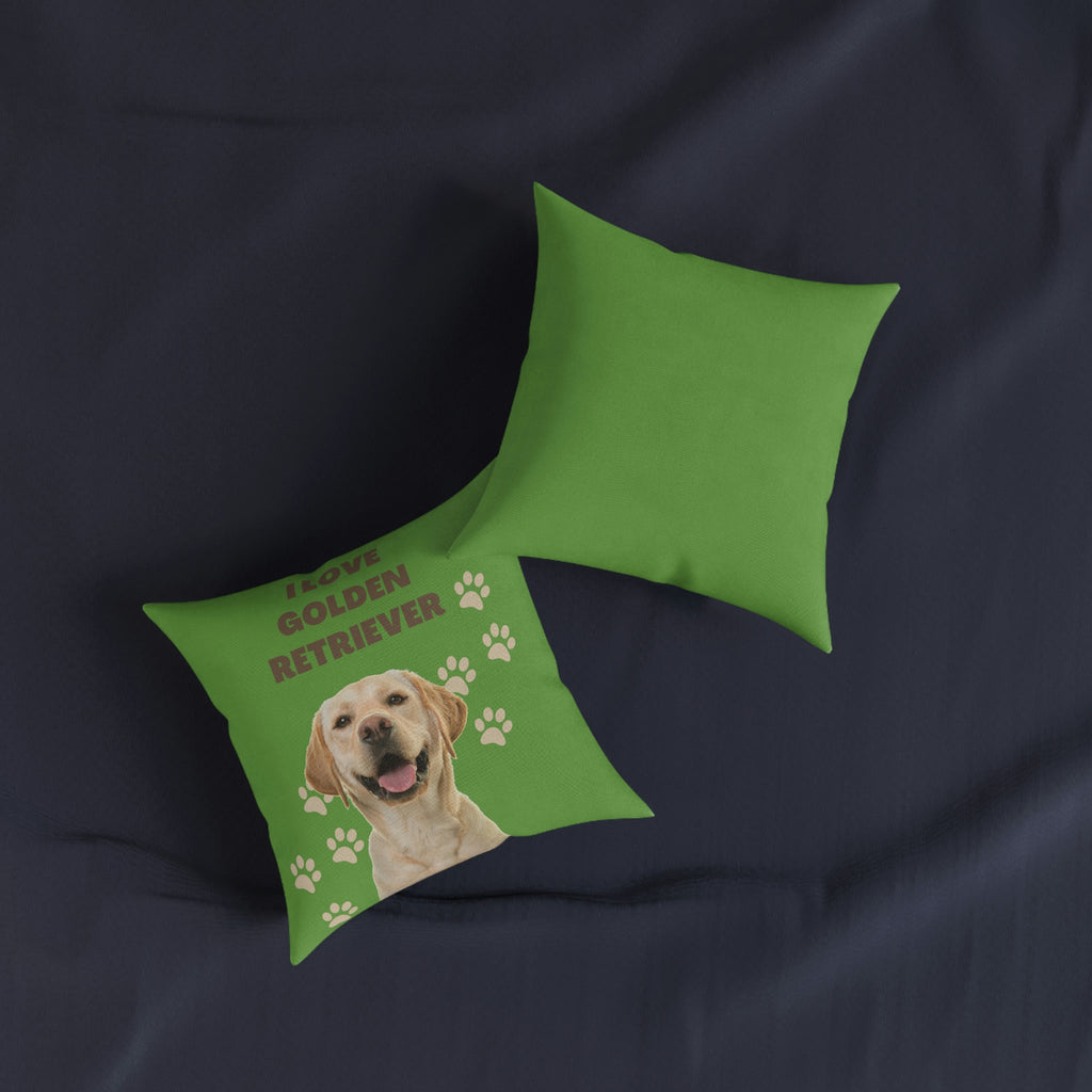 I love my Golden Retriever Dog POD Square Pillow