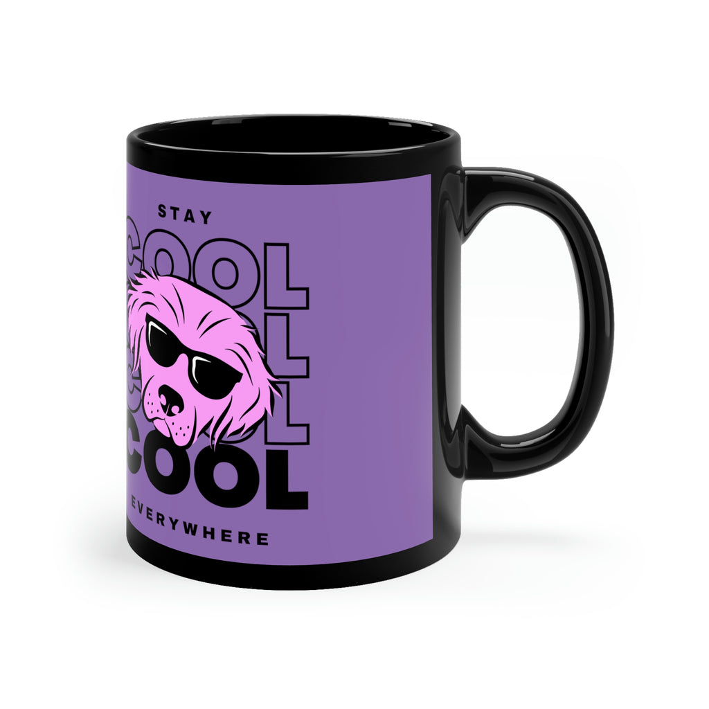 Cool Everywhere Dog POD 11oz Black Mug