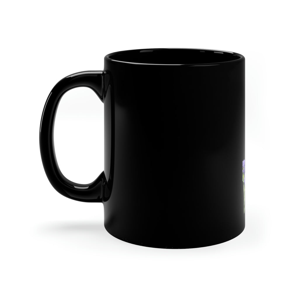 Meow Cat POD 11oz Black Mug