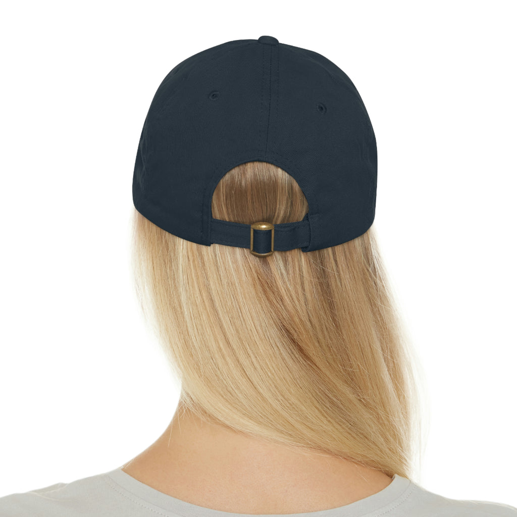 The Home Is Where The Cat Lives POD Dad Hat with Leather Patch (Rectangle)