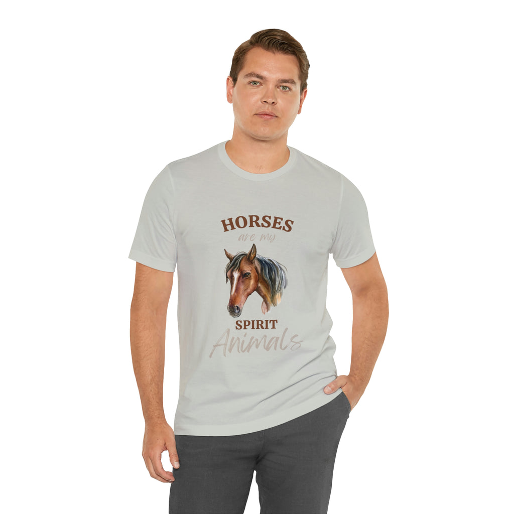 Horses are my Spirit Animals Horse POD Unisex Jersey Short Sleeve Tee
