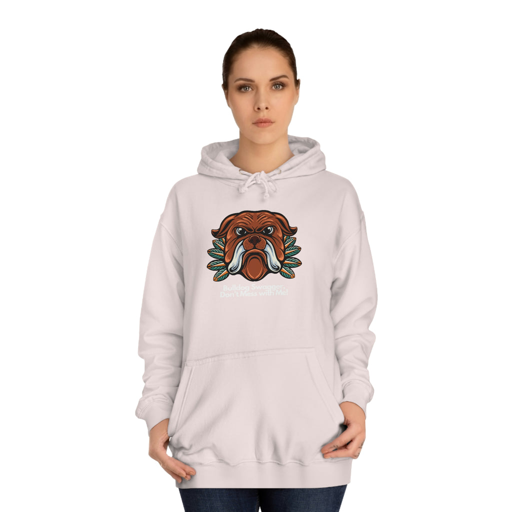 Bulldog Swagger Dog POD Unisex College Hoodie