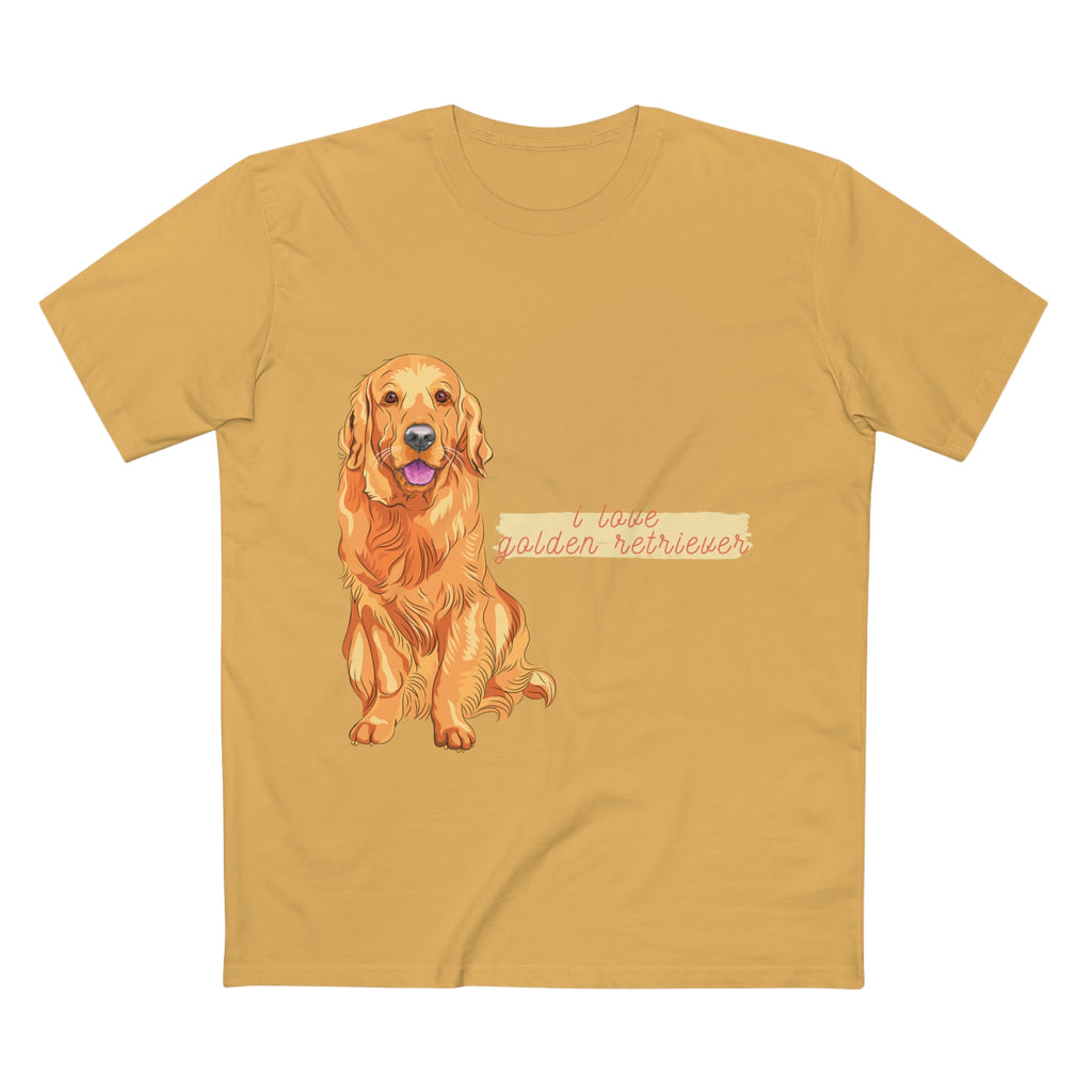 I love my Golden Retriever Dog POD Men's Staple Tee