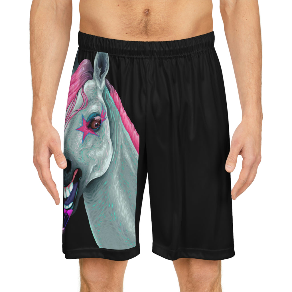 Makeup Horse POD Basketball Shorts (AOP)