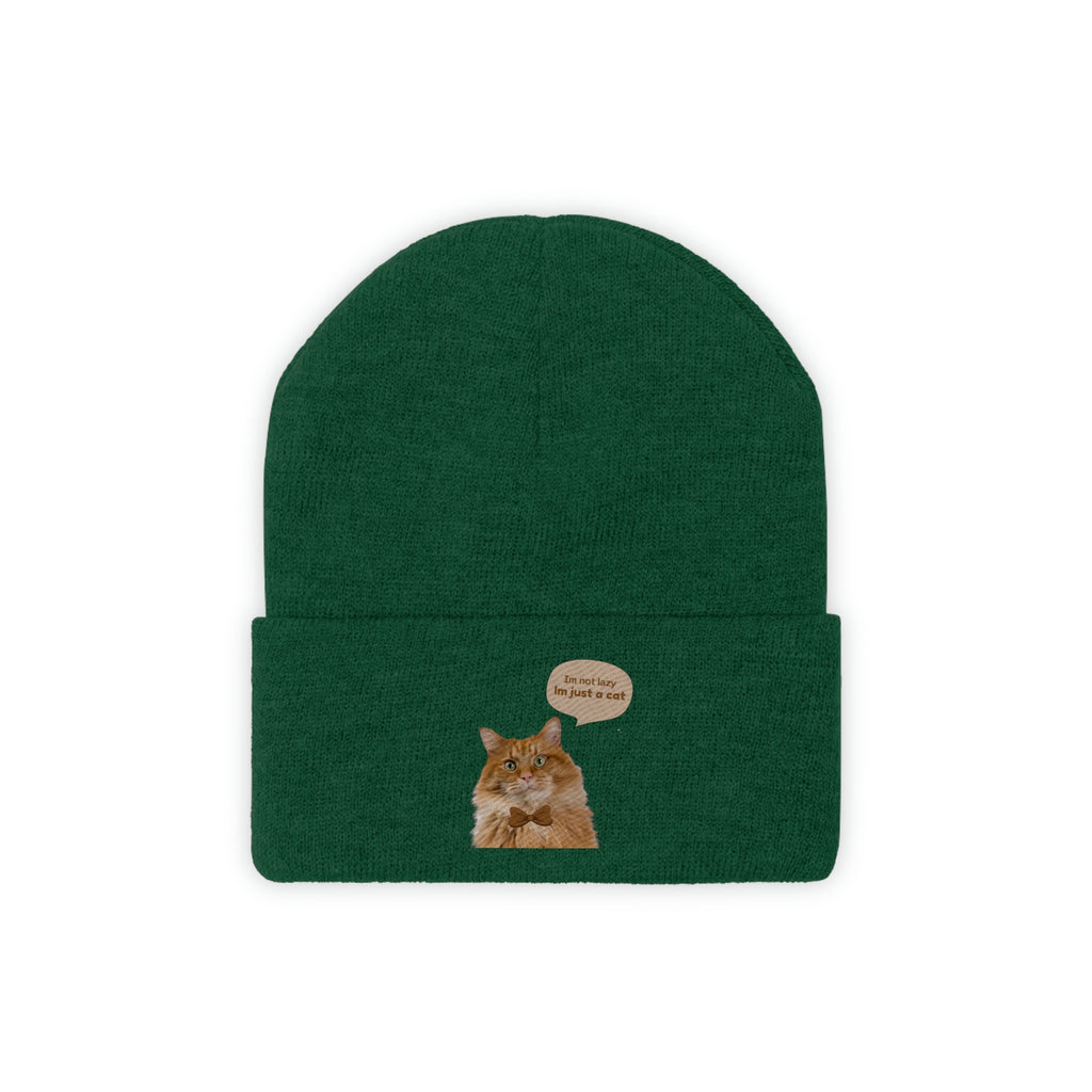 Im Not lazy Im Just a Cat POD Knit Beanie