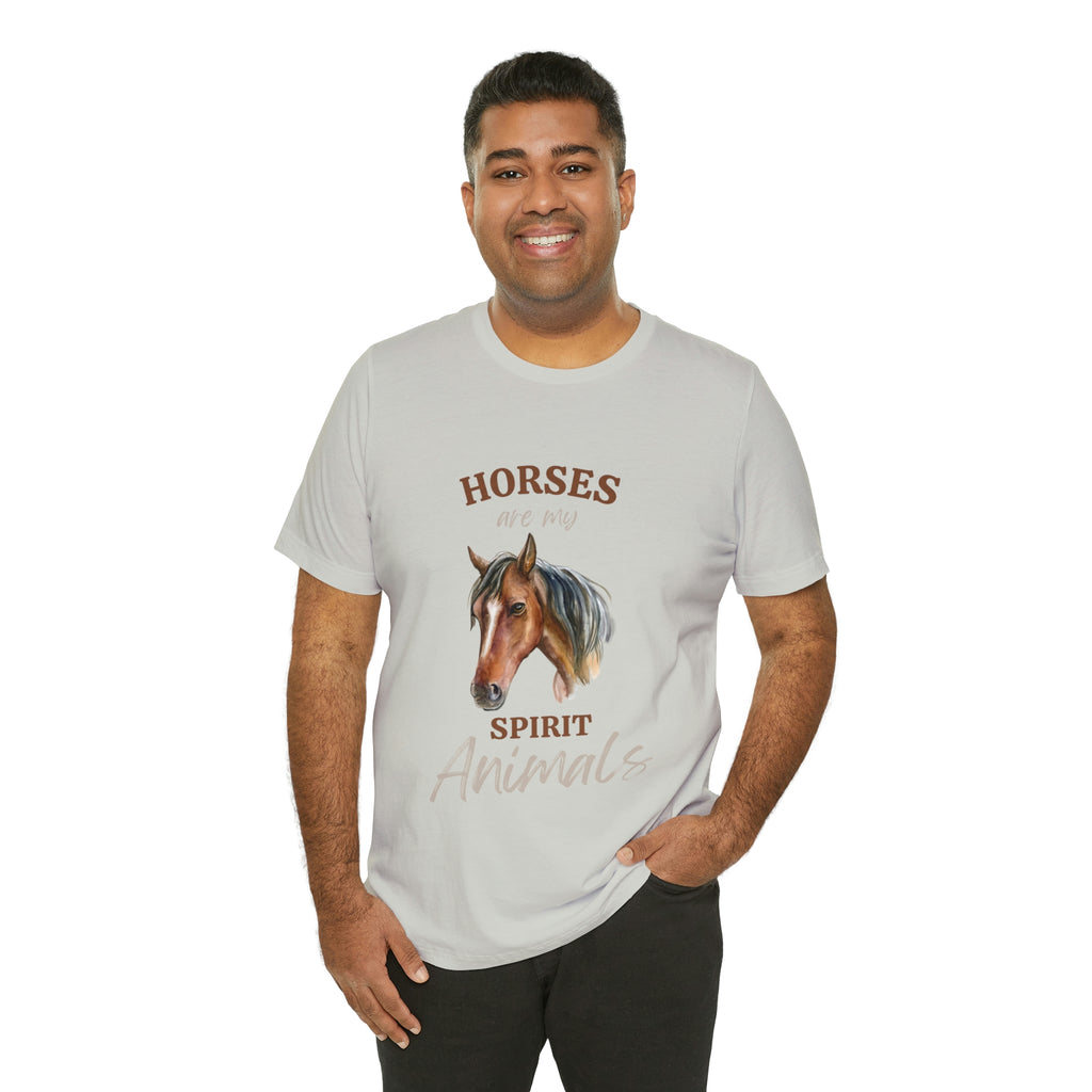 Horses are my Spirit Animals Horse POD Unisex Jersey Short Sleeve Tee