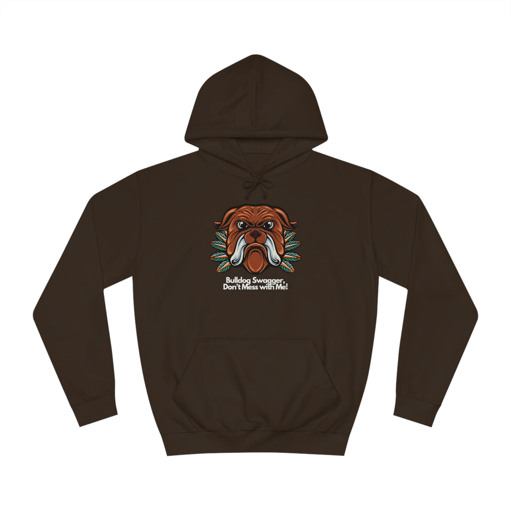 Bulldog Swagger Dog POD Unisex College Hoodie