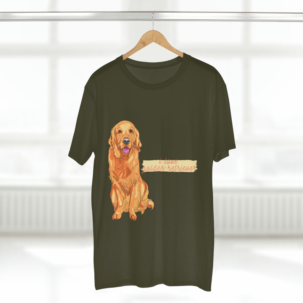 I love my Golden Retriever Dog POD Men's Staple Tee