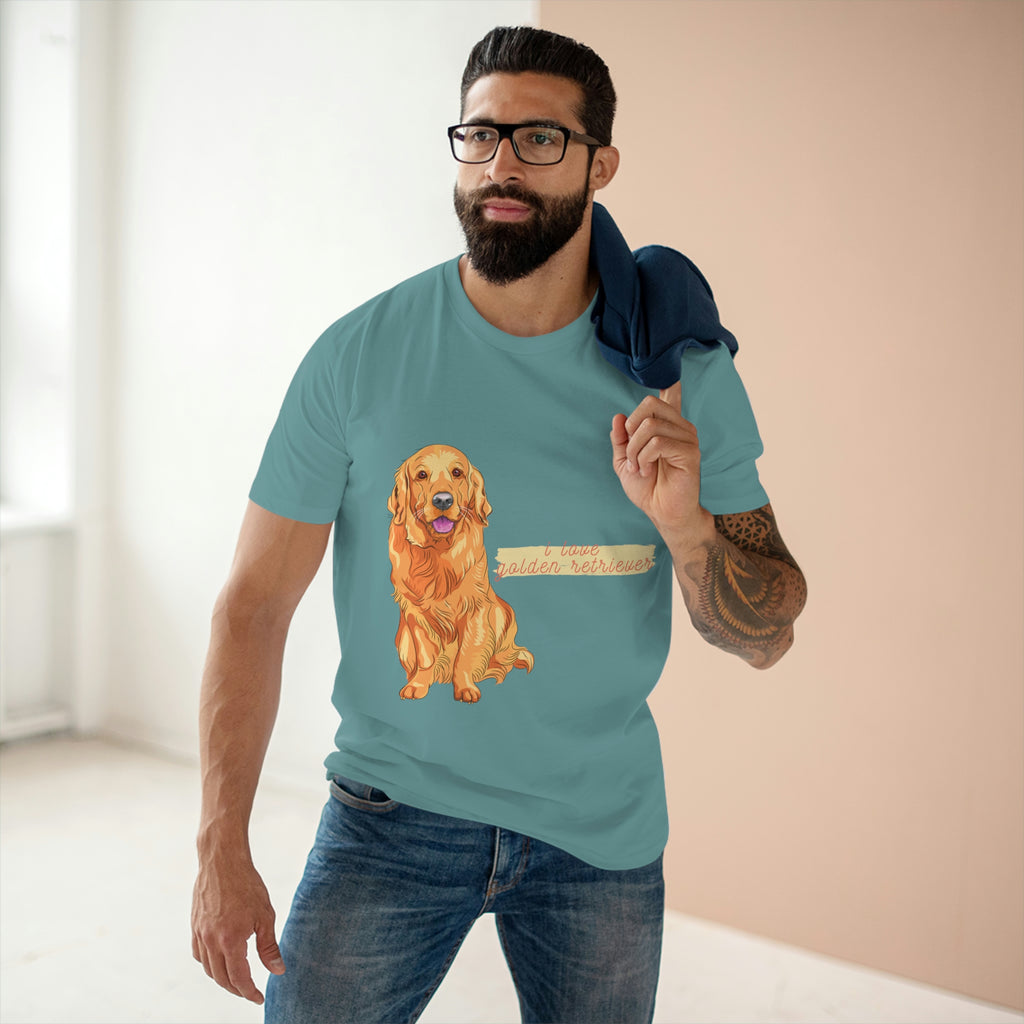 I love my Golden Retriever Dog POD Men's Staple Tee