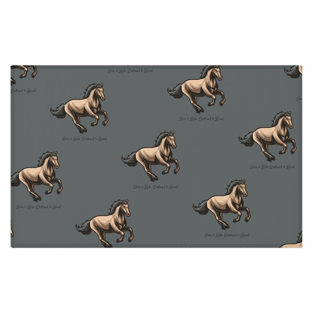 Born to Ride Horse POD Dornier Rug